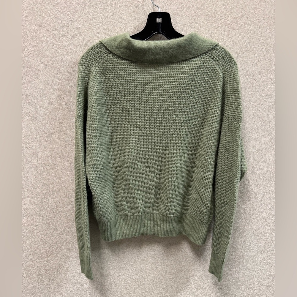 Quince Alpaca-Wool Waffle Knit Sweater-Sage Green Size Small - Picture 4 of 10